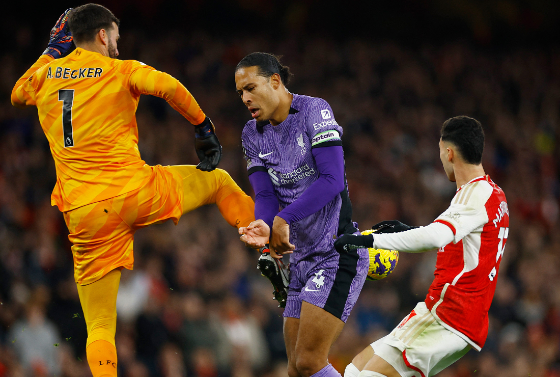 Alisson a van Dijk darovali Arsenalu 3 body, po obrovskej hrúbke je po 11-zápasovej sérii bez prehry