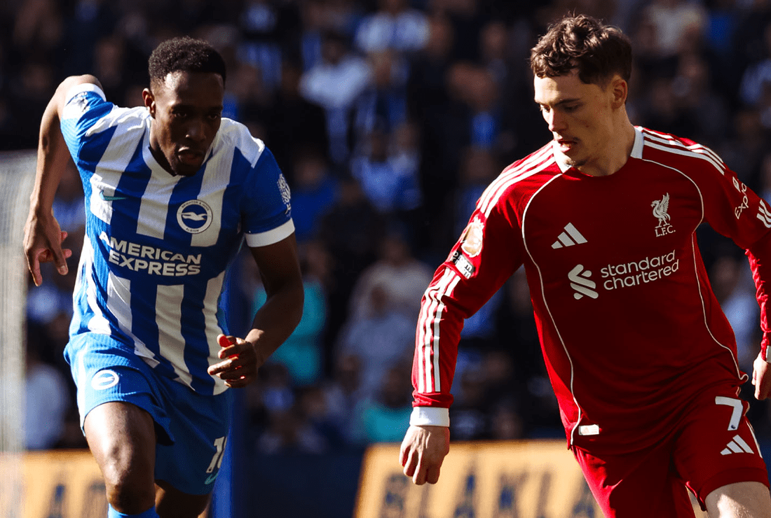 Brighton vs LFC 2:1, hodnotenie hráčov: Alarmujúco slabé výkony Gakpa, Wirtza, Gravenbercha či Konatého. Celý tím ďaleko pod priemerom